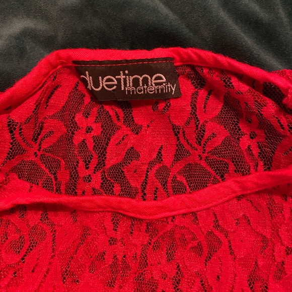 Red maternity tunic - Picture 3 of 3